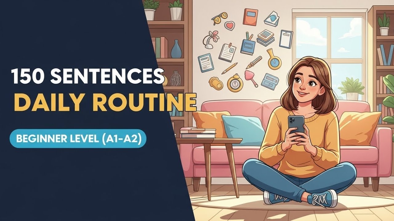150 Sentences for Daily Routine English Practice | A2–B1 Fluency