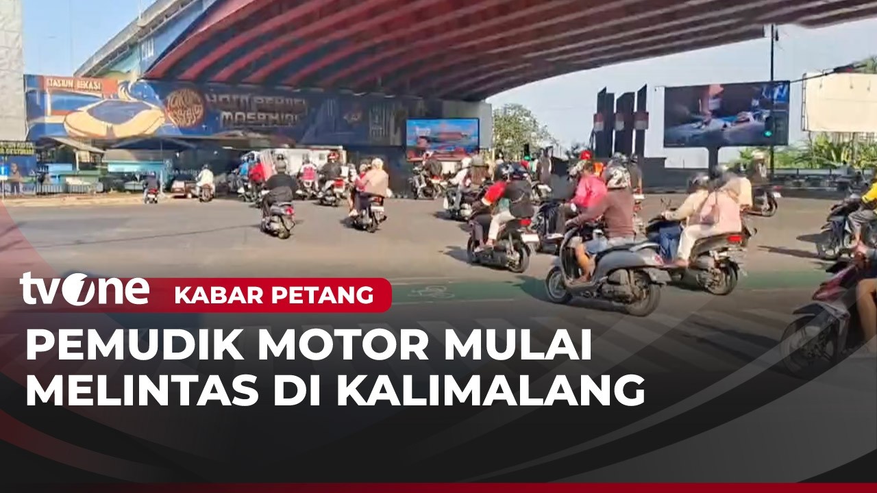 Pemudik Motor Padati Jalan Kalimalang | Kabar Petang