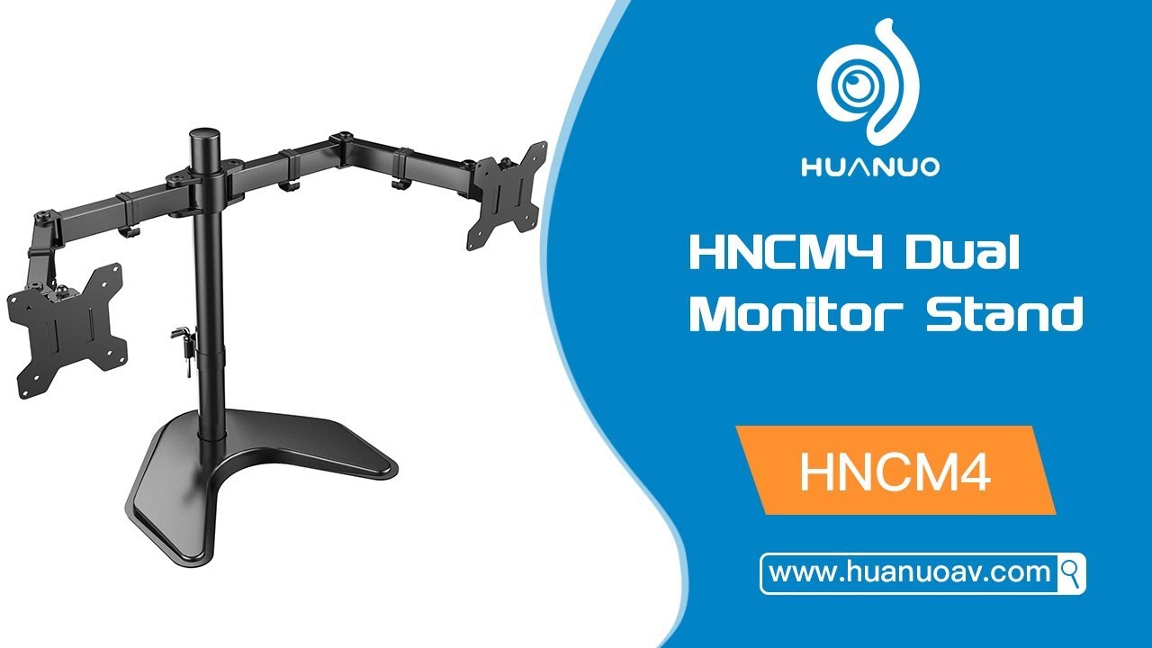 How to Install HUANUO HNCM4 Dual Monitor Stand with Swivel & Tilt Arms