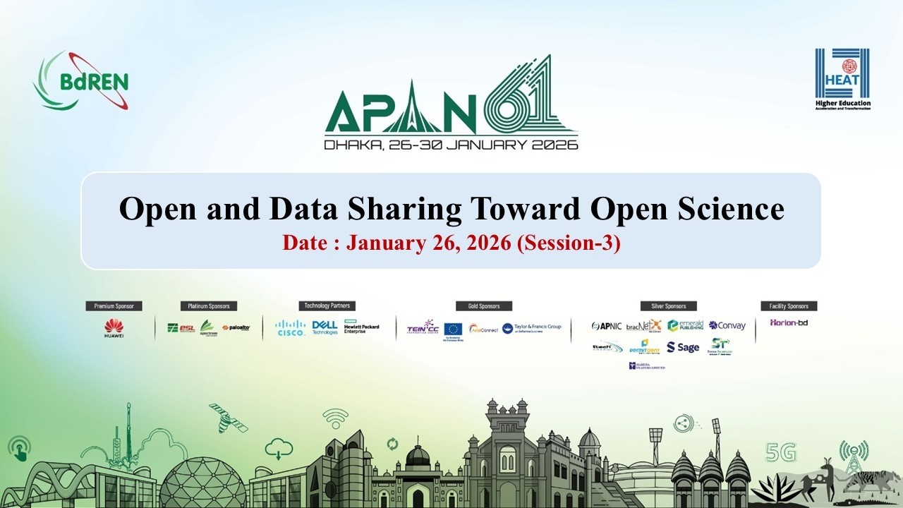 APAN61 - Open and Data Sharing Toward Open Science