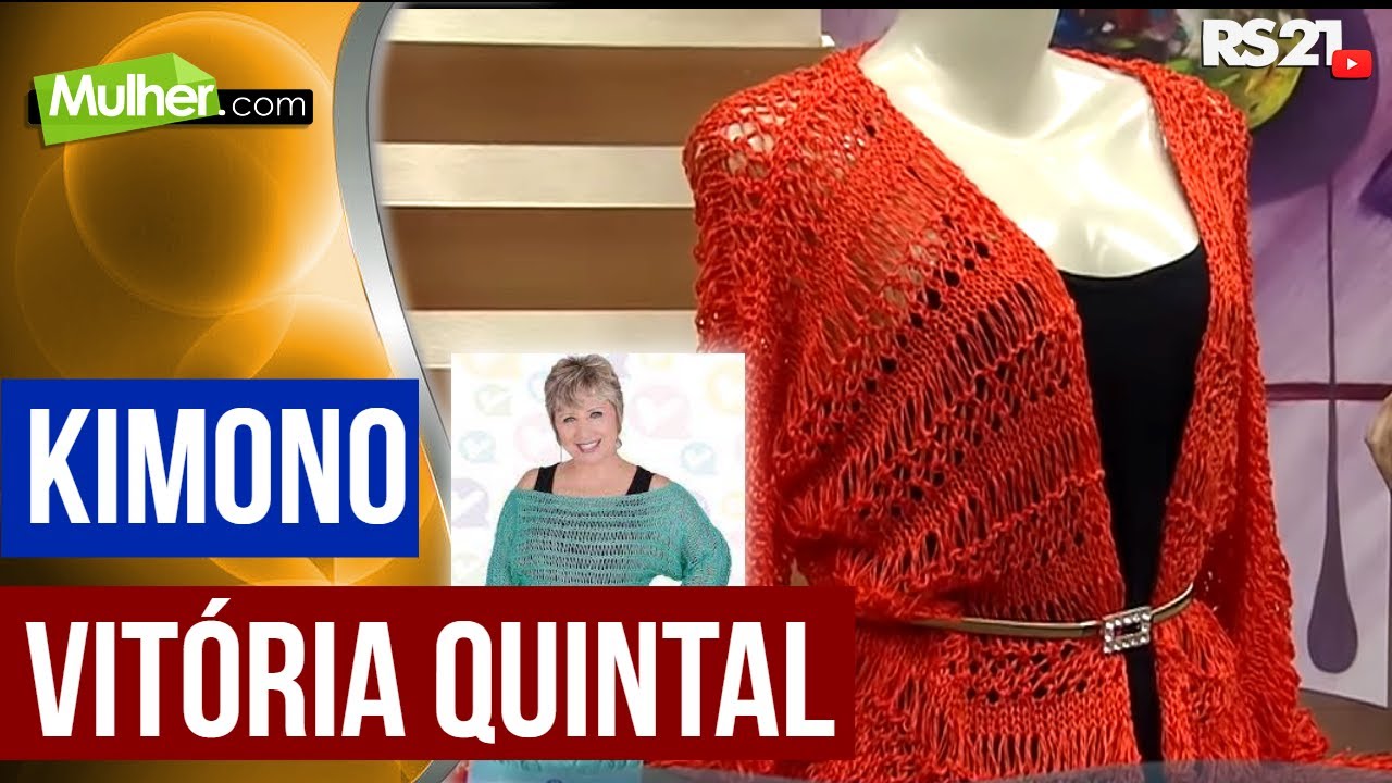 Mulher.com 11/12/2014 Kimono Trico por Vitoria Quintal parte 1