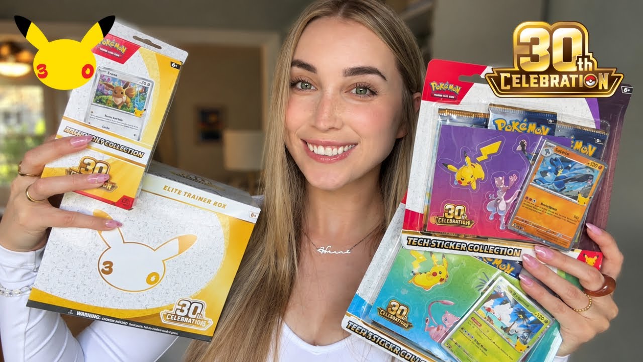 Впервые открываю набор Pok&eacute;mon к 30-летию серии!! (открытие бустеров)