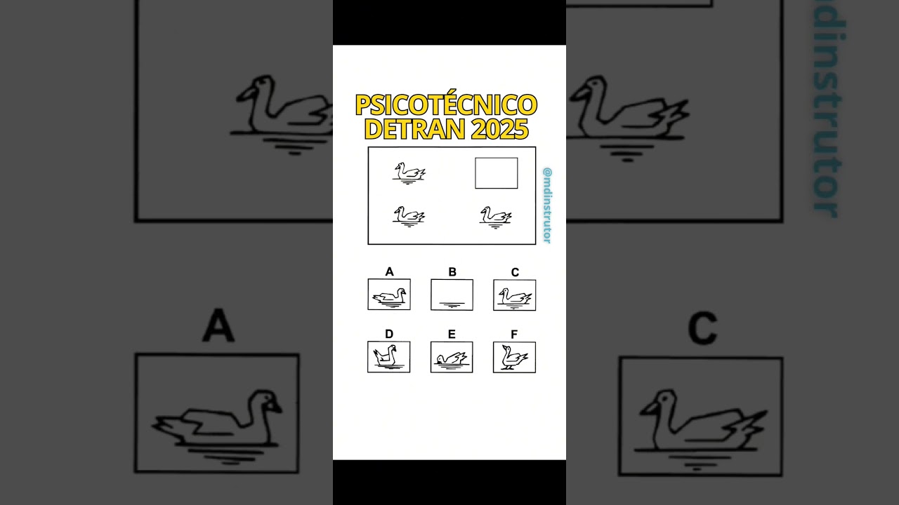Psicot&eacute;cnico DETRAN 2025, Prova do Detran 2025