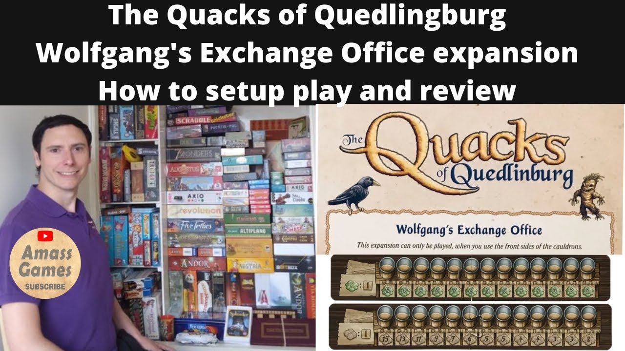 Wolfgang's Exchange Office - The Quacks of Quedlinburg expansion how to setup play and review