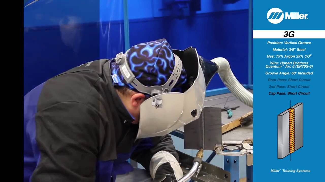 MILLER   Welding Position 3G   Vertical Groove Weld