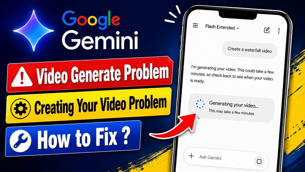 Fix Google Gemini Video Generate Problem | Fix Gemini Creating Your Video Loading Problem 