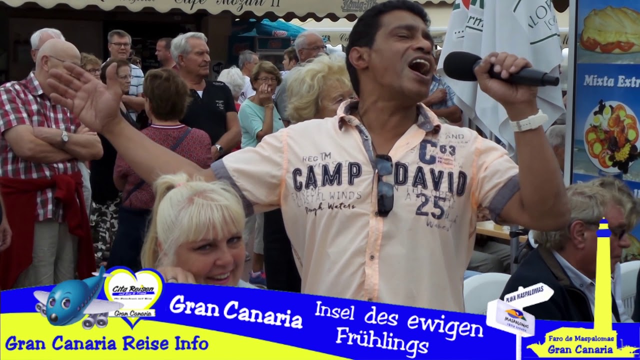 Gran- Canaria Reise Info   André Parker zu Besuch im  Café Mozart Playa del Inglés +++