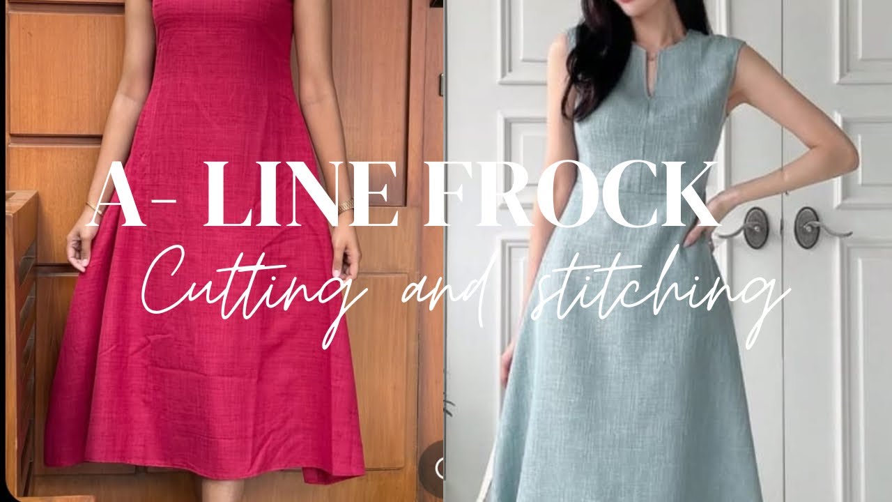 A line frock cutting and stitching in Malayalam💕💕 #malayalam#tutorial#making#stitching#frock#love