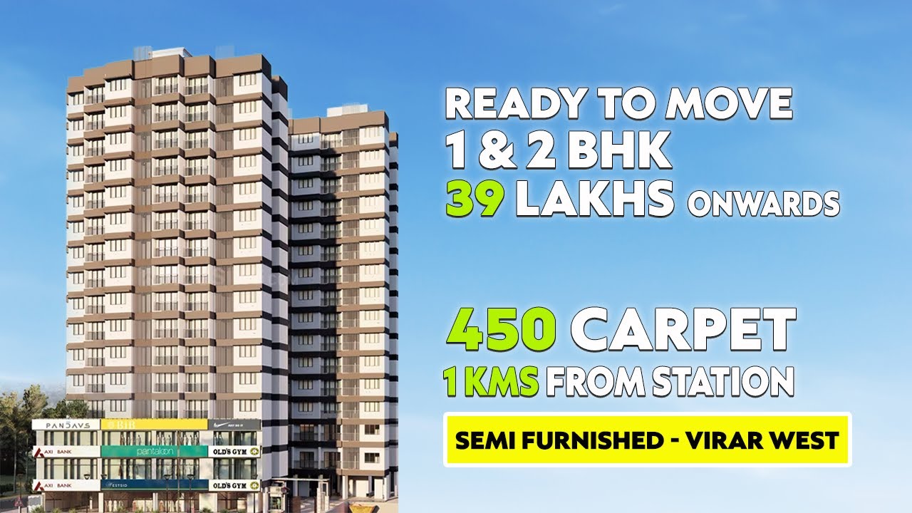 Narayan Bhoomi Virar West | 1BHK  Near Virar Station | Semi Furnished Flat |  | Ayush Realtors