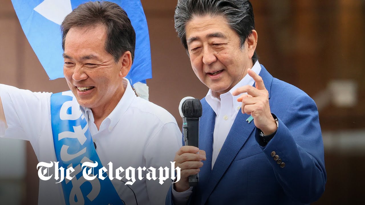 Moment Shinzo Abe shot during campaign speech in Japan
