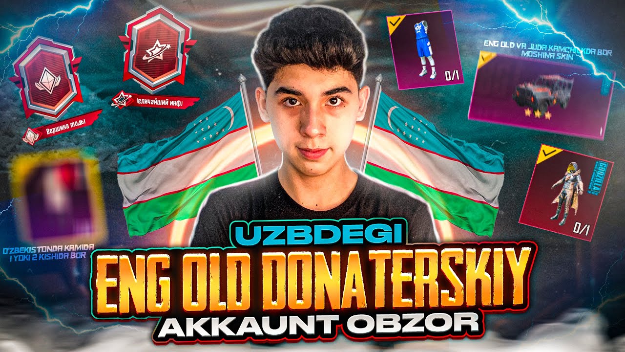 🇺🇿UZBEKISTONDEGI ENG OLD DONATERSKY AKKAUNT OBZOR😎