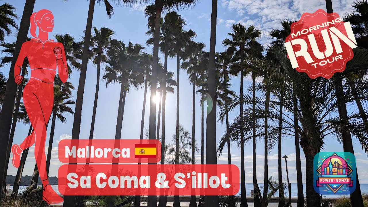 Mallorca 🇪🇸: Morning run in SA COMA & S'ILLOT 🏃‍♀️ with energizing soundtrack | April 2025 | 4K
