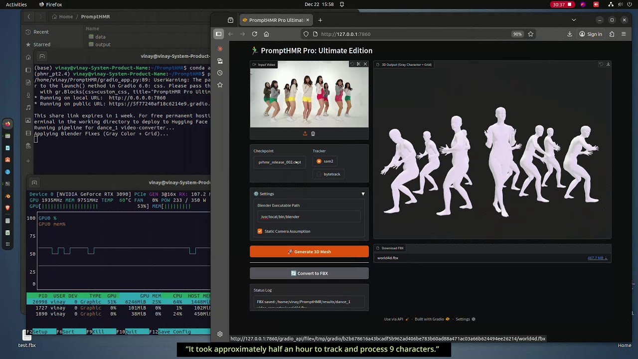 Motion Capture | Powered by PromptHMR + Gradio #motion-capture #blender3d #b3d #PromptHMR