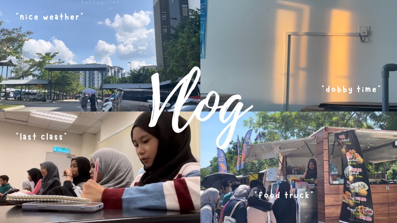 last class for semester 1 | univlog | UTeM : presentation, food truck, classmates, animation