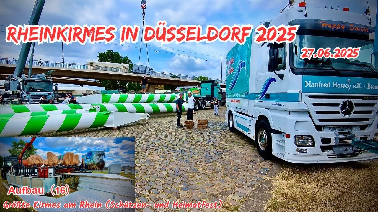 Rheinkirmes Düsseldorf 2025 Aufbau+Rundgang(16)🏴‍☠️Größte Kirmes am Rhein (Schützen und Heimatfest)