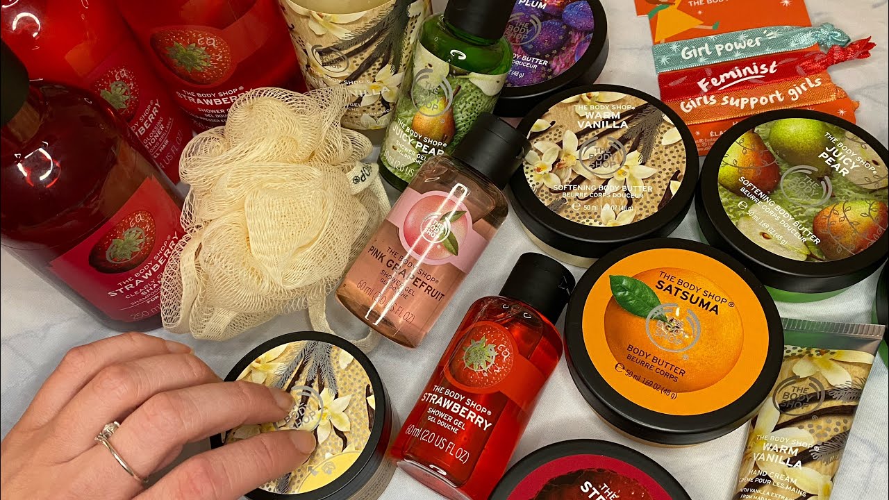 ASMR Bodyshop Haul (Whispered, Tapping)🍓🍊🍐