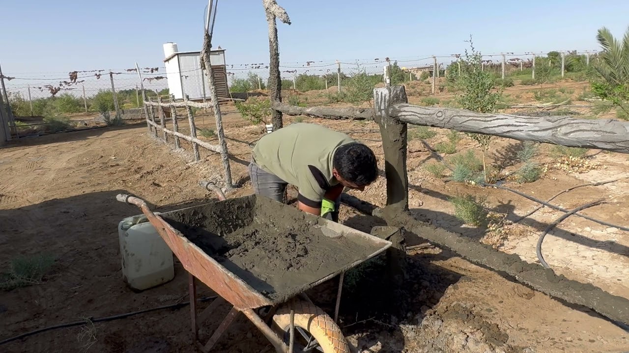 عمل سياج ديكور للمزرعة