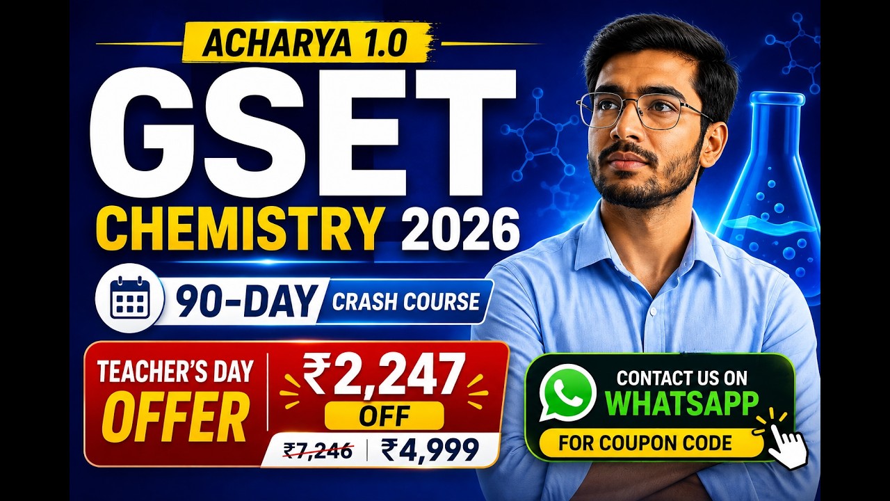 GSET Chemistry 2026 | Acharya 1.0 🚀 | 90-Day Exam-Oriented Crash Course | Draftien