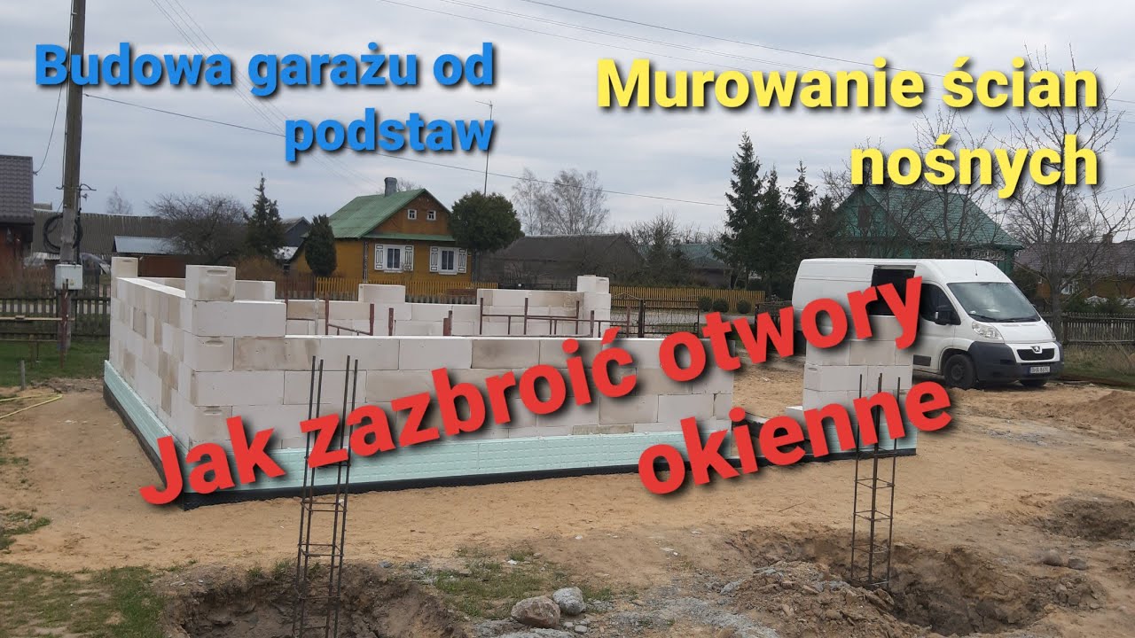 Budowa garażu - ściany nośne z gazobetonu