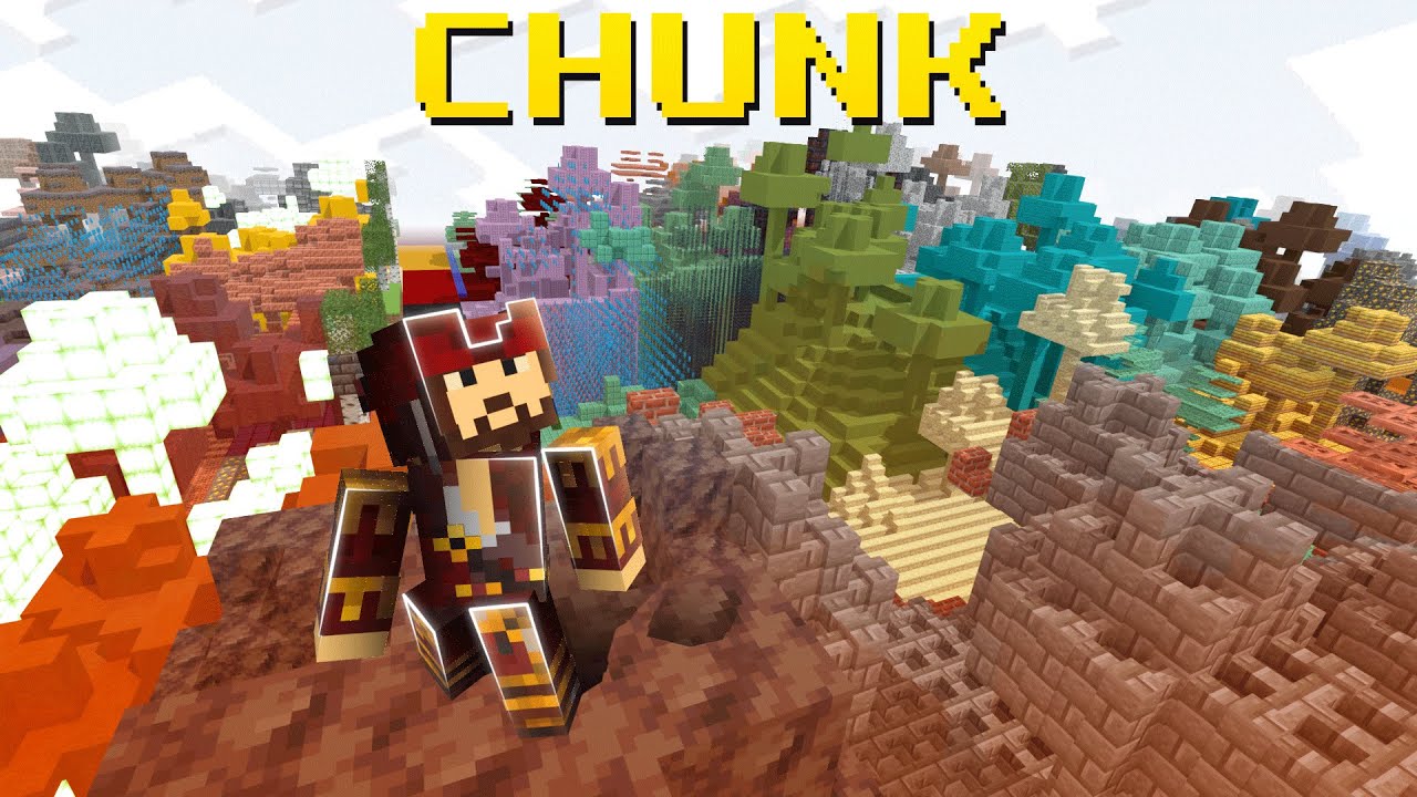 A CADA CHUNK do MINECRAFT QUE EU PISO ELA VIRA UM BLOCO ALEATÓRIO!!