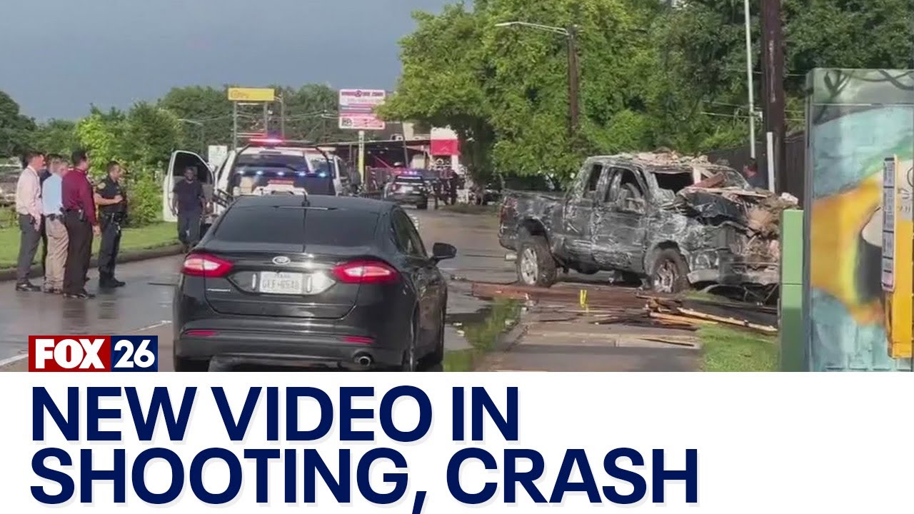 Houston shooting: New video shows crash after driver killed in Alief
