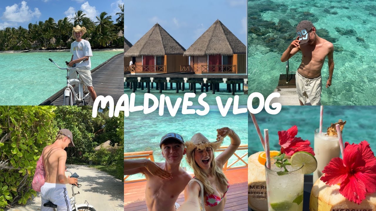 two 20 year olds on a work trip in the maldives 🥥🌴💓