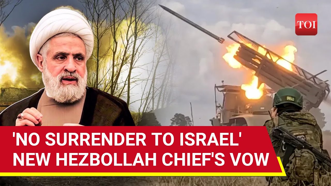 New Hezbollah Chief Roars At Israel In First Speech; 'Nasrallah's War To Continue...' | Watch