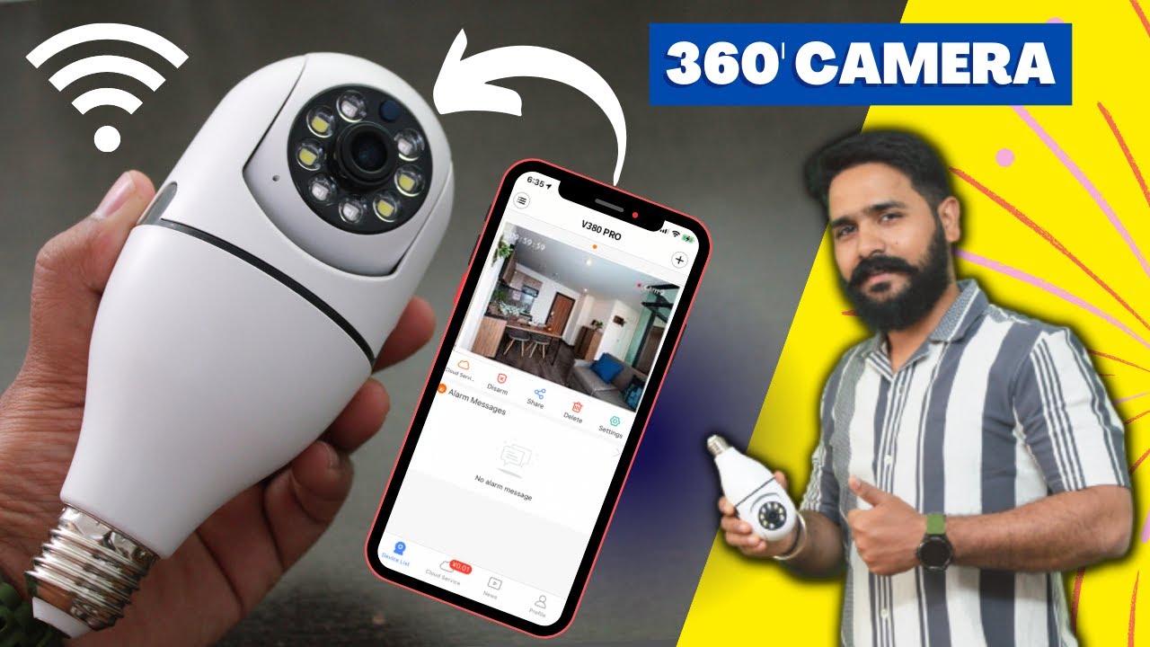 Bulb Camera 360 | 24 घंटे चलने वाला  Bulb Holder  CCTV Camera 360 Review