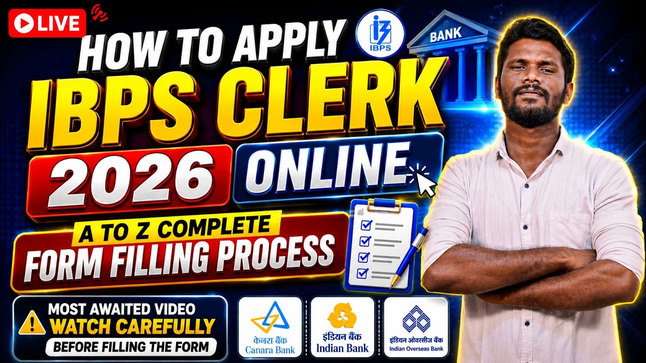 HOW TO APPLY IBPS CLERK 2026 | INDHA THAPPA PANIRATHINGA | IBPS CLERK FORM FILL UP 2026