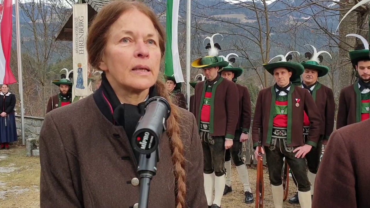 Gedenkrede Eva Klotz - Andreas-Hofer-Feier in Ehrenburg / Südtirol 2020