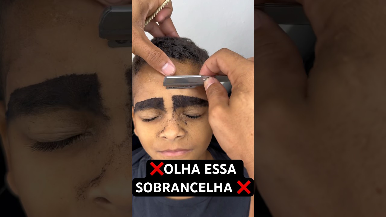 😮OLHA ESSA SOBRANCELHA 😮😮 #barbearia #barber #hairstyle #barbershops #barba #disfar&ccedil;ado