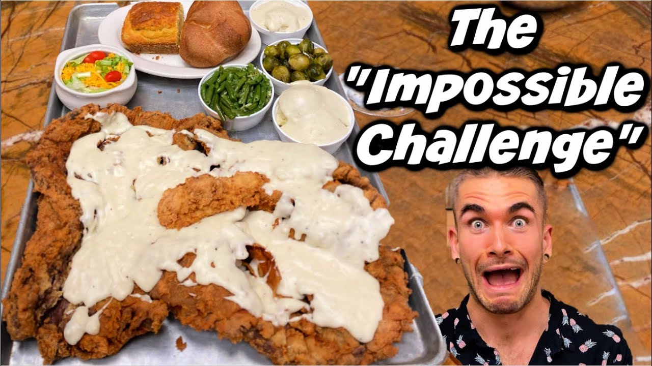 WORLDS BIGGEST CHICKEN FRIED STEAK CHALLENGE! REVENGE FOR RANDY SANTEL | Oklahoma | Man Vs Food