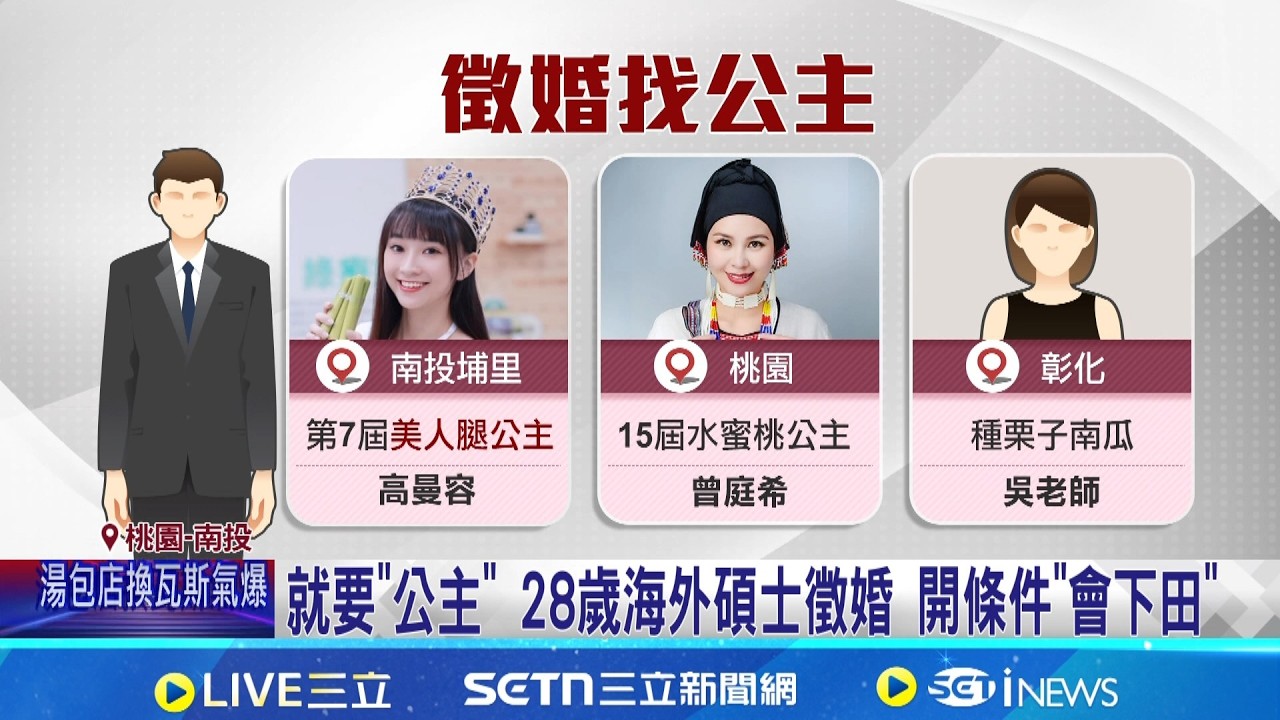 不求學歷! 台裔美國青年返台徵婚 點名3農事公主 就要