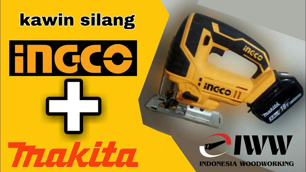 cara membuat adapter baterai cordless jigsaw ingco, makita 18V