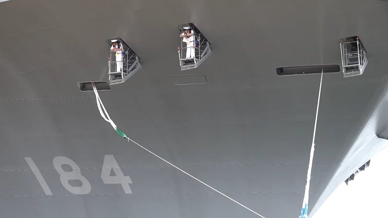 2025海上自衛隊・空母KAGA４K版「7月18日（金）別府国際観光港にKAGA迫力満点‼堂々の入港👀‼」MIX版