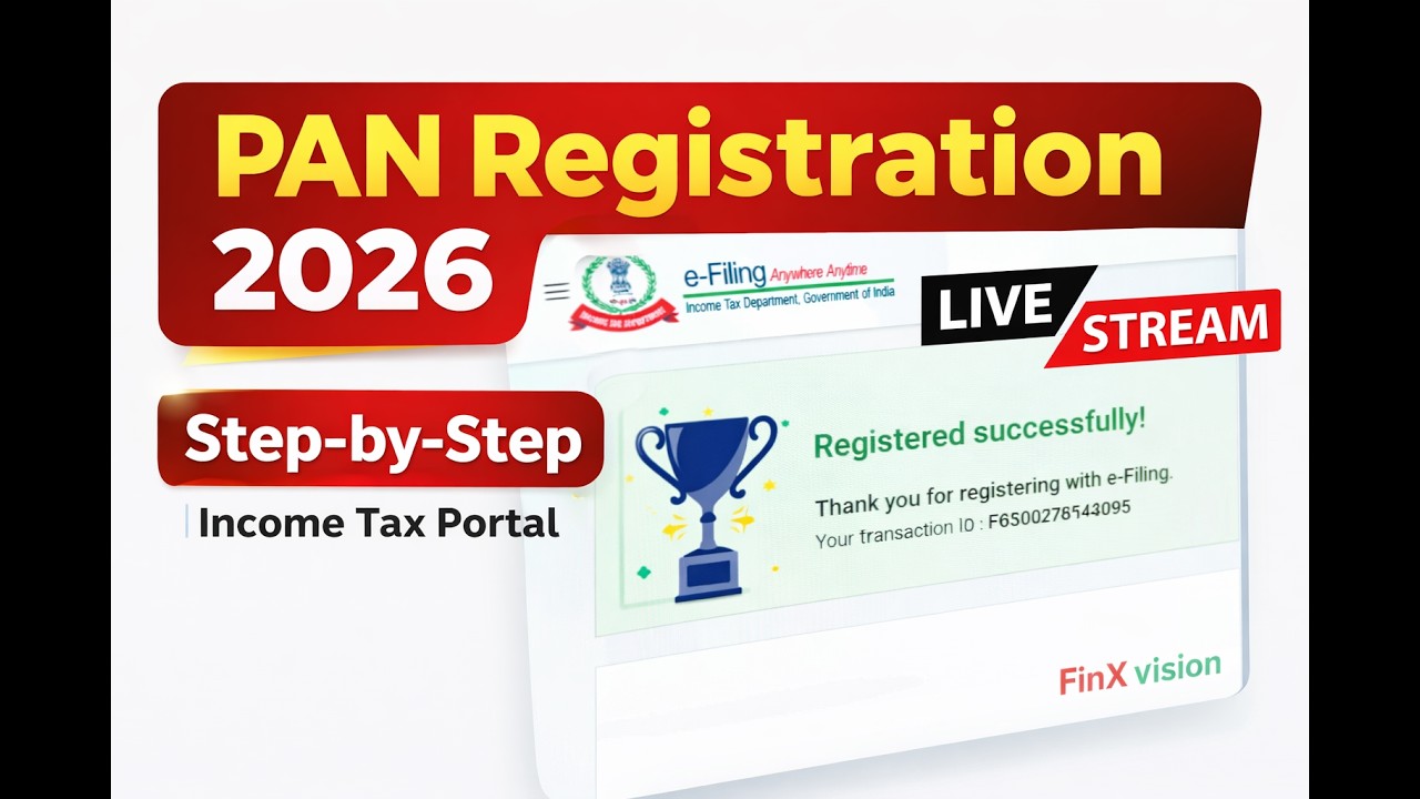 How to Register PAN on Income Tax Portal | Step-by-Step Process (Live)