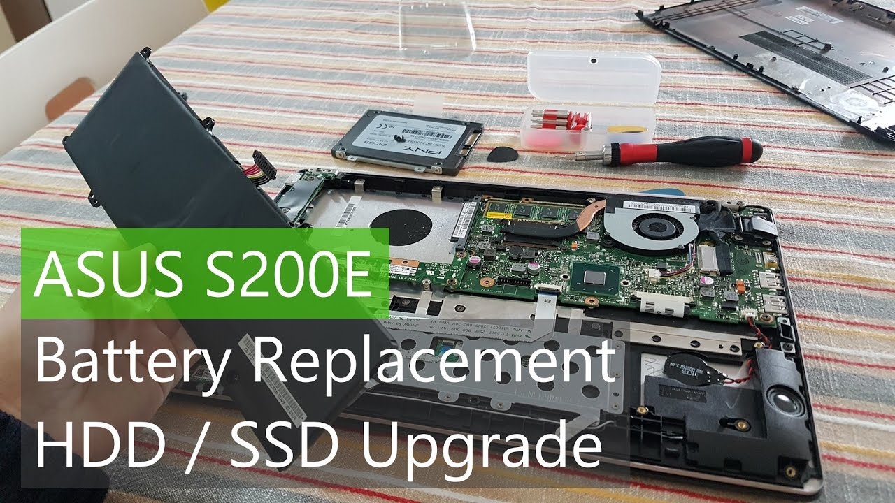 Asus S200E Teardown - Battery And HDD / SSD Removal