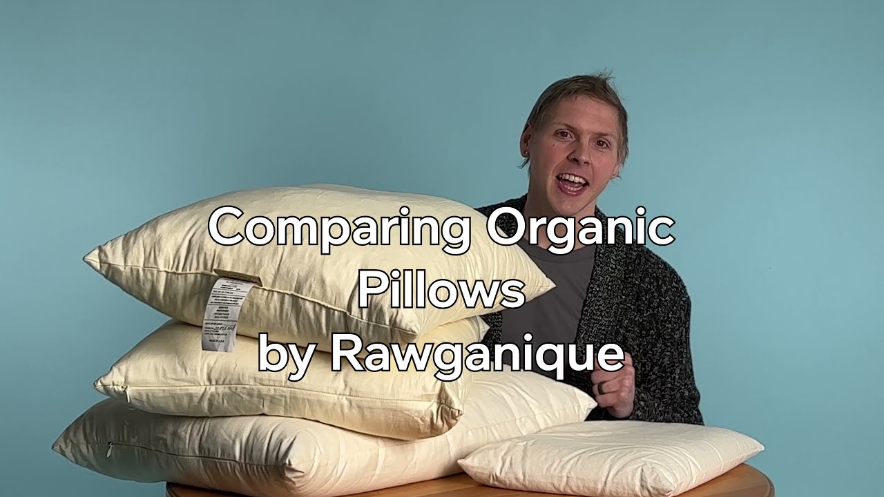 Vegan Organic Bed Pillows - Organic Cotton, Kapok, Natural Rubber Pillows Made in USA