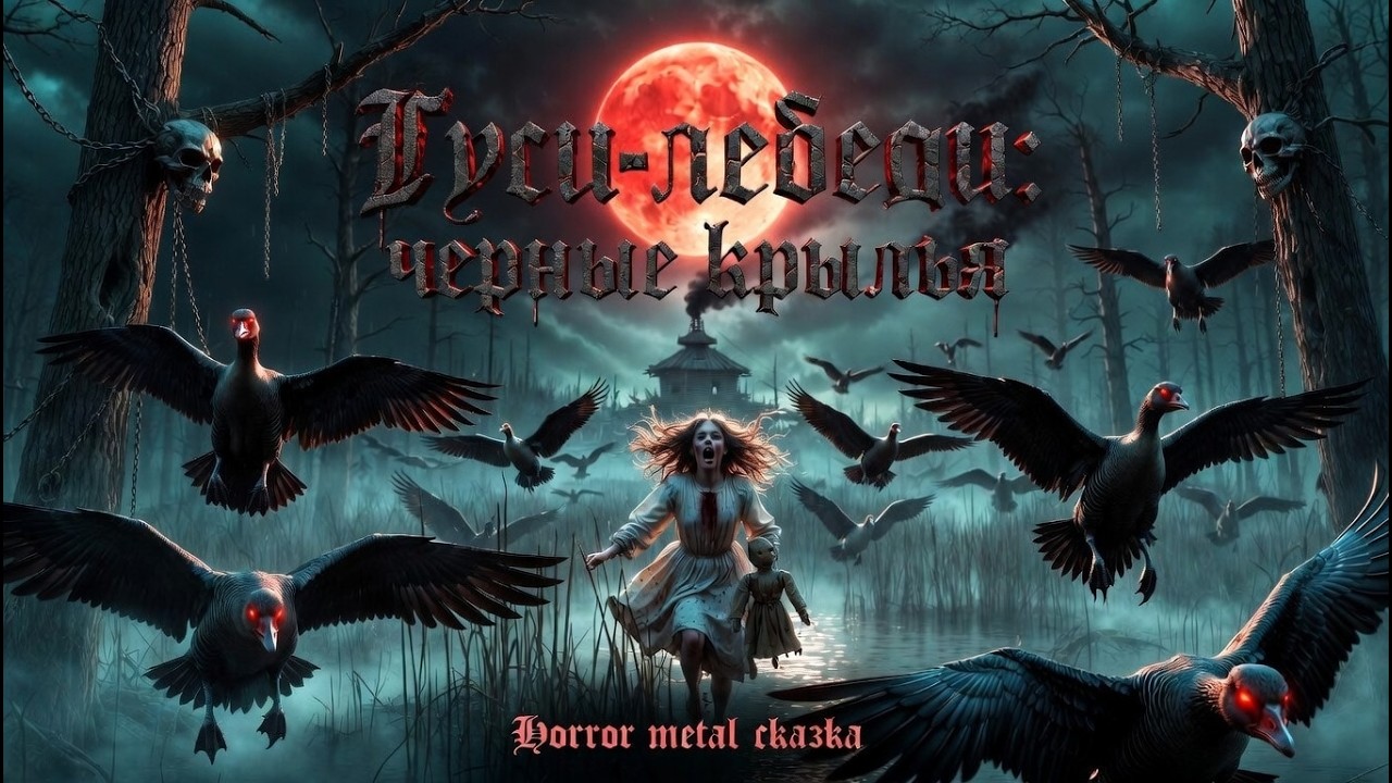 Гуси-Лебеди: Чёрные крылья — Хоррор метал сказка (AI Horror Folk Metal) | Батя нагнал жути!