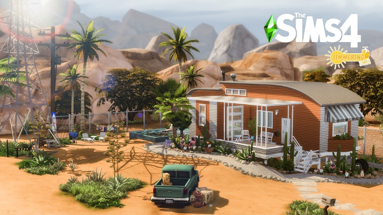 Slipshod Mesquite | Johnny Zest's Trailer | The Sims 4 | Speed Build | NO CC | Simmering Summer Save