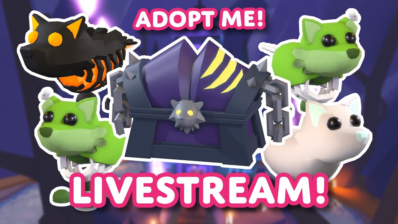 🐺ОТКРЫВАЕМ ВСЕ НАШИ КОРОБКИ С ВОЛКАМИ!🎁Прямая трансляция &laquo;Adopt Me&raquo; на Хэллоуин! НЕДЕЛЯ 3!