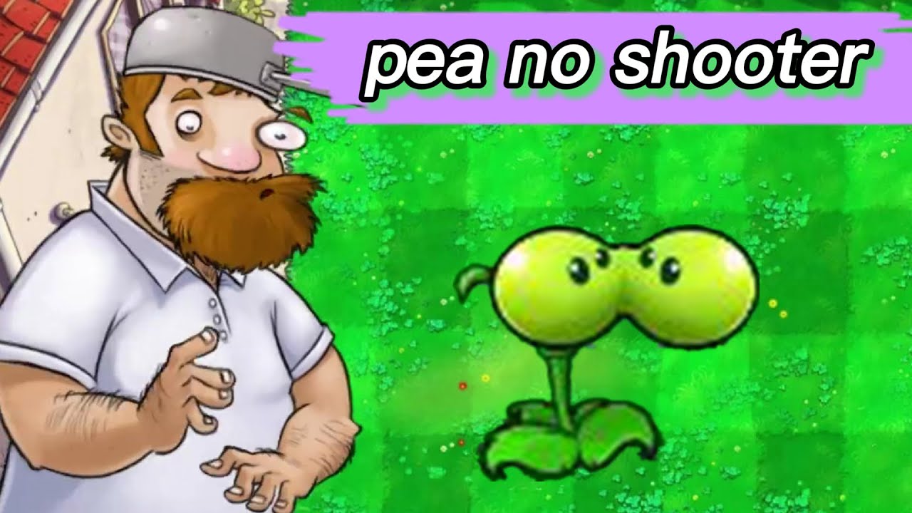 Plants Vs. Zombies Homemade plants: pea no shooter - HARD MODE MOD
