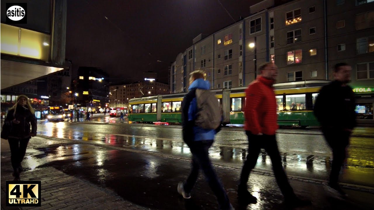 Friday Night Walk in Sörnäinen/Kallio at 6.00 PM ( Helsinki, Finland - 19 November 2021 )