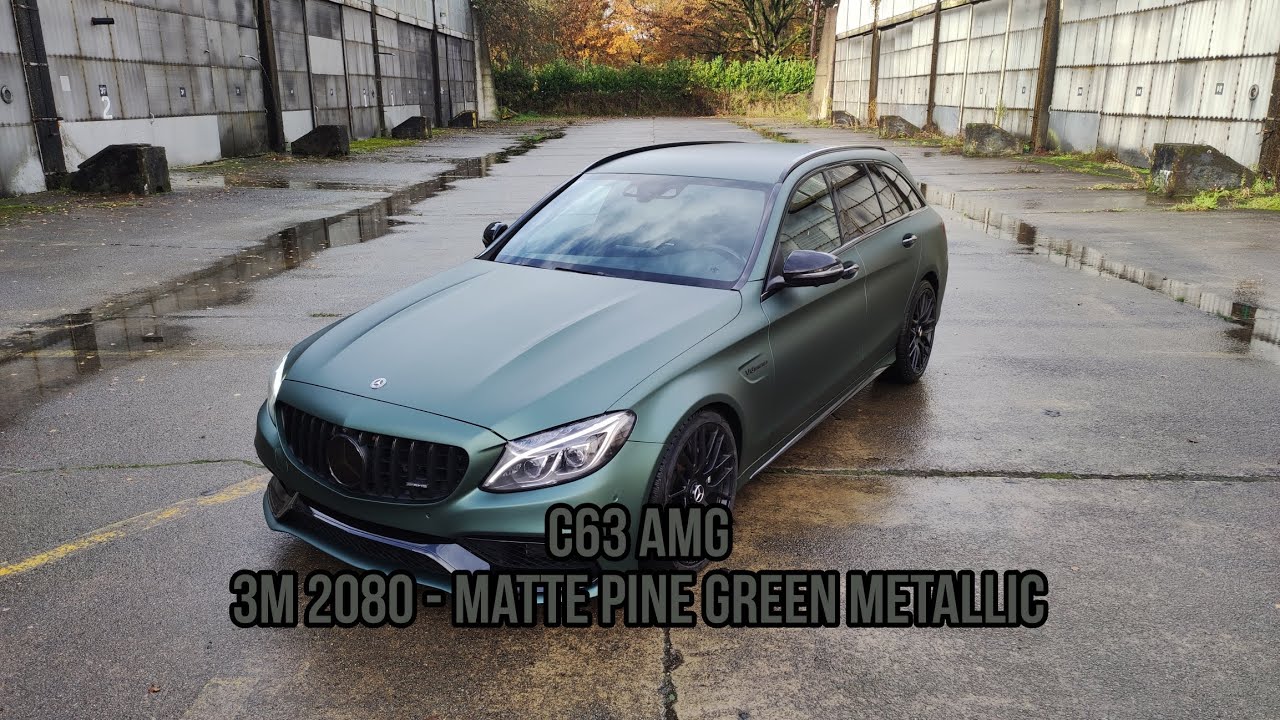 C63 AMG wrapped in Pine Green Metallic