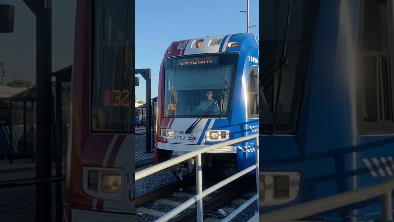 Red Line UTA TRAX At Murray Central Station