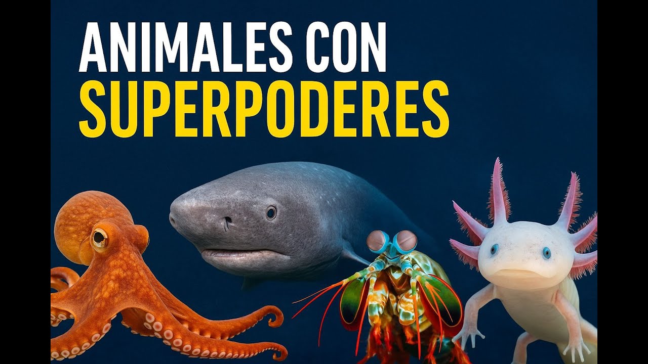 &ldquo;5 animales con superpoderes que existen en la vida real 🐙🦈🦐❄️🦎&rdquo;