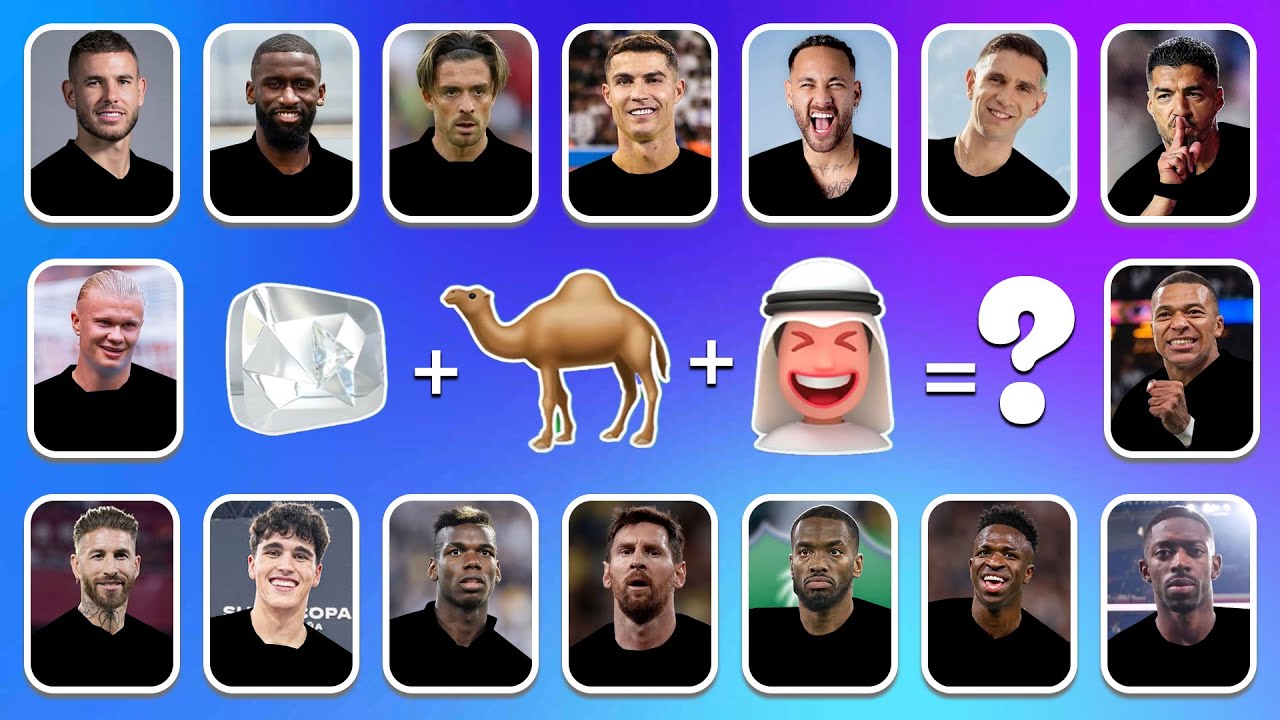 GUESS THE FOOTBALL PLAYERS BASED ON THEIR EMOJI AND SONGS,RONALDO,MESSI, NEYMAR|MBAPPE
