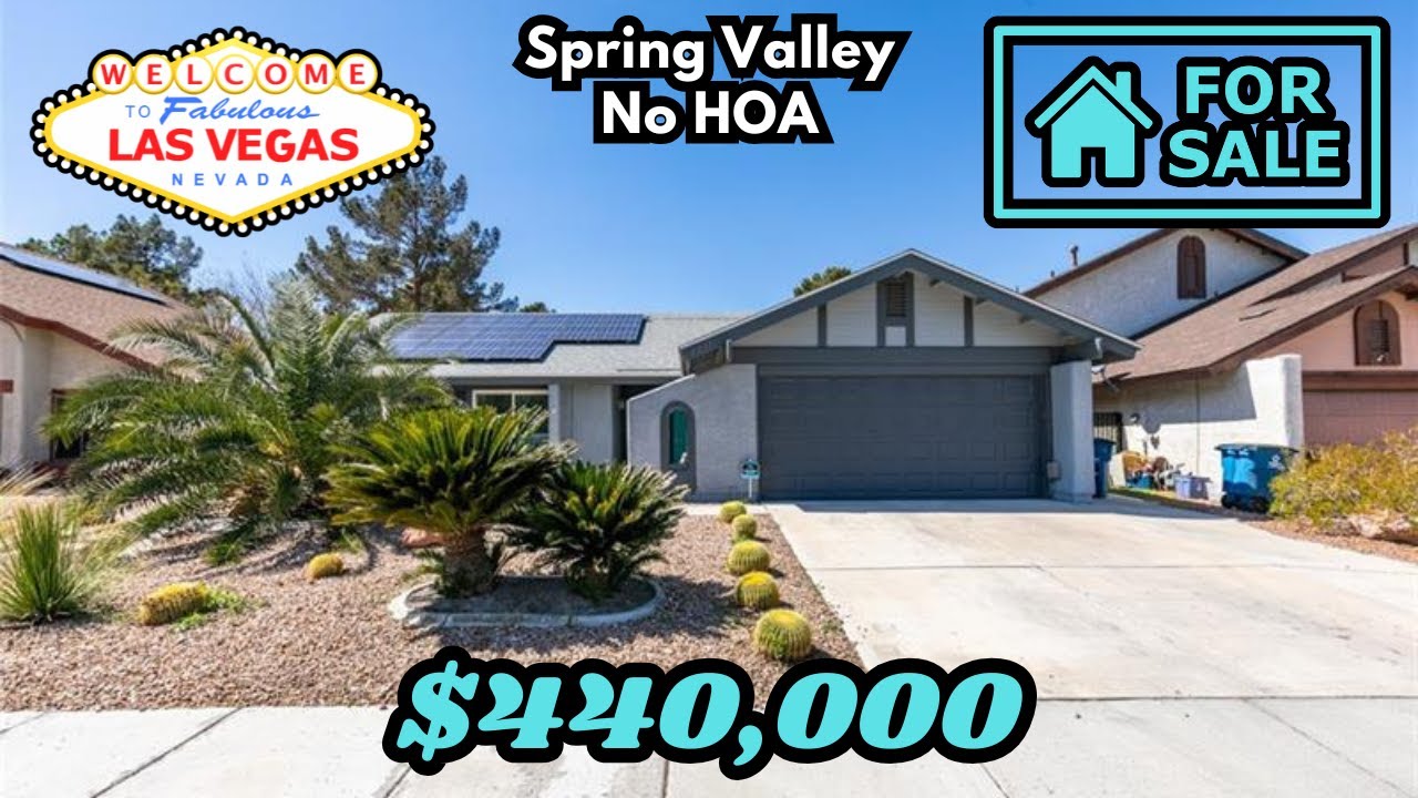 Affordable Single Story Las Vegas Home for Sale | Spring Valley | No HOA | 440k