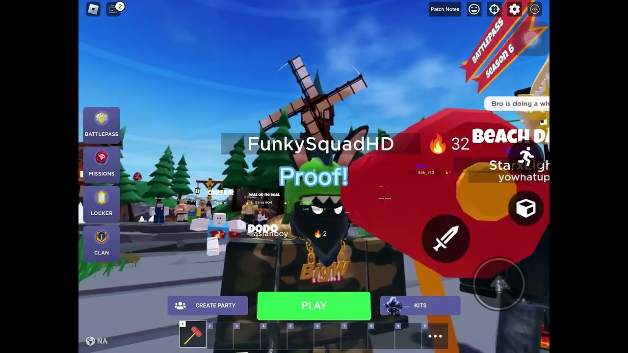 I SAW FUNKYSQUADHD IN ROBLOX BEDWARS!