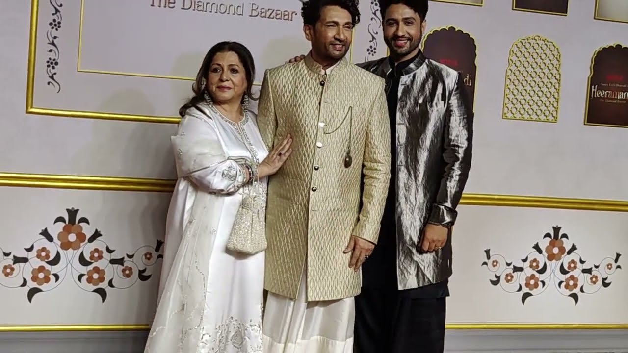 Shekhar suman with wife and Son Adhyan at Heeramandi movie Grand Premier